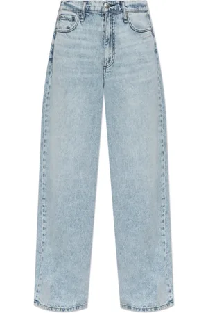 RAG&BONE Jeans, Dame, Blå, W29, Bomuld, Bredbenede jeans Fjerlet Sofie