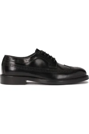 Kazar Sko, Herre, Sort, 41 EU, Læder, Sorte brogues på en lædersål
