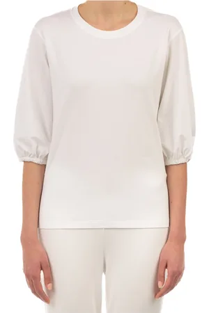 LE TRICOT PERUGIA Top, Dame, Hvid, XS, Puff Sleeve T-Shirt