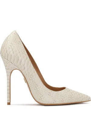 Kazar Sko, Dame, Hvid, 37 1/2 EU, Læder, Elegante pumps med præget mønster
