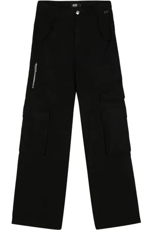 GCDS Bukser, Herre, Sort, M, Uld, Sort Ultracargo Stilfuld Cargo Taske