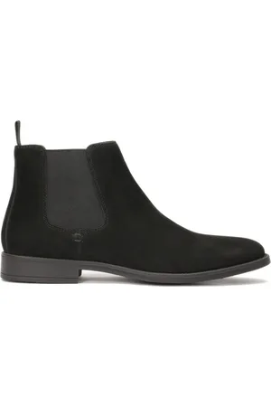 Kazar Sko, Herre, Sort, 41 EU, Sort nubuck Chelsea-støvler