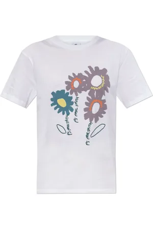 Paul Smith Top, Dame, Hvid, S, Bomuld, T-shirt med logo