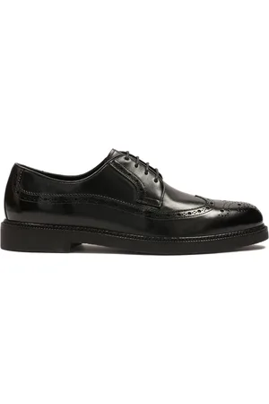 Kazar Sko, Herre, Sort, 45 EU, Uld, Sorte herre brogue halvsko