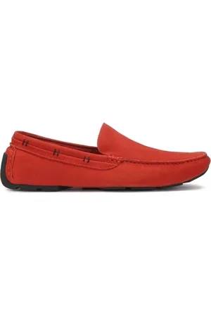 Kazar Sko, Herre, Rød, 40 EU, Uld, Tidløse røde nubuck mokkasiner