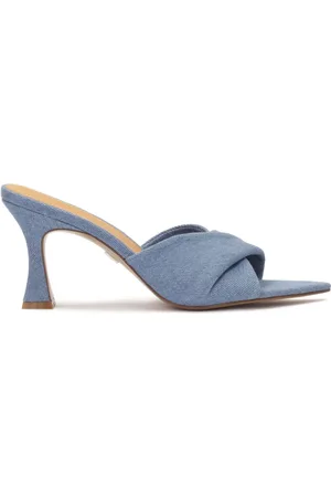 Kazar Sko, Dame, Blå, 38 EU, Denim, Blå denim mules med spidse tæer