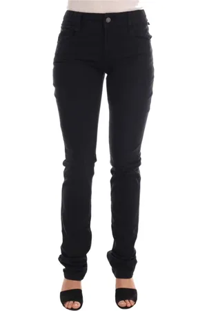 John Galliano Jeans, Dame, Sort, W28, Denim, Elegant Sort Regular Fit Denim Jeans