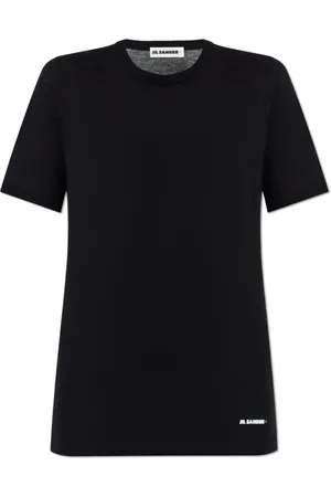 Jil Sander Top, Dame, Sort, XS, Bomuld, T-shirt med logo