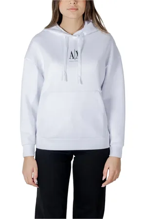 Armani Exchange Sweathshirts & Hoodies, Dame, Hvid, S, Bomuld, Afslappet Capsulate Sweatshirt til kvinder