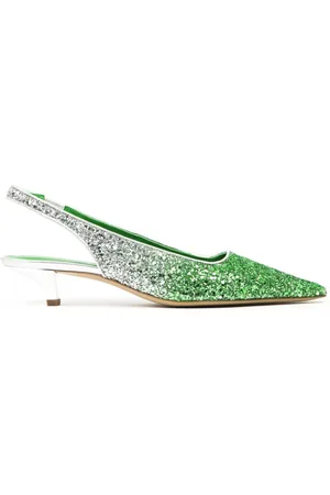 Prosperine Sko, Dame, Grøn, 38 EU, Læder, Glitter Bicolor Læderpumps