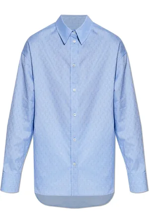 Salvatore Ferragamo Bluser & Skjorter, Dame, Blå, XS, Bomuld, Skjorte med Monogram