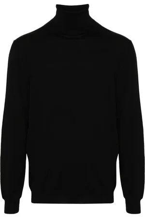 ZANONE Strik, Herre, Sort, 2XL, Uld, Stilfuldt Strik til Mænd