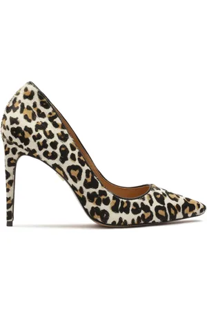 Kazar Sko, Dame, Flerfarvet, 37 1/2 EU, Uld, Stiletto hælede pumper med leopardpletter