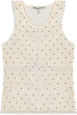 Munthe Top, Dame, , XS, Polyester, Hæklet Top ‘Farlie’