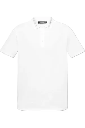 VERSACE Top, Herre, Hvid, 2XL, Bomuld, Polo med logo