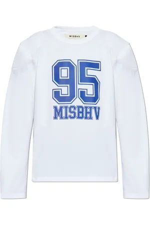 MISBHV Top, Herre, Hvid, S, Bomuld, Langærmet T-shirt