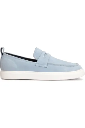 Kazar Sko, Herre, Blå, 39 EU, Blå ruskind slip-on sneakers