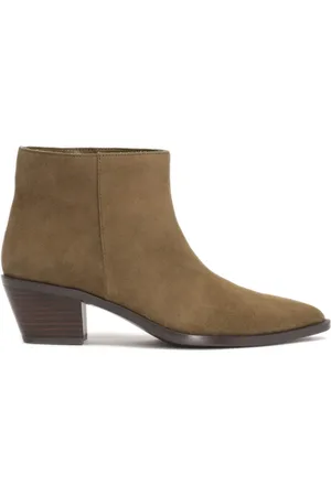 Kazar Sko, Dame, Brun, 36 EU, Lav ruskind cowboy støvler