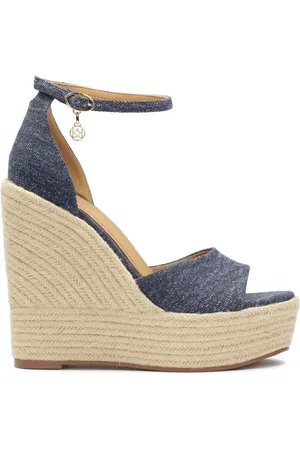 Kazar Sko, Dame, Blå, 38 EU, Denim, Denim sandaler på anker med rem om ankelen
