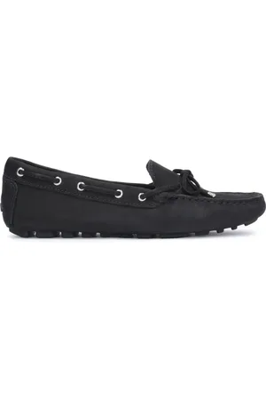 Kazar Sko, Dame, Sort, 38 EU, Læder, Sort Nubuck Mokkasiner med Læder Snor
