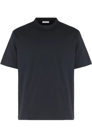 Paolo Pecora Top, Herre, Sort, S, Bomuld, Ribbet crew-neck bomuld T-shirt