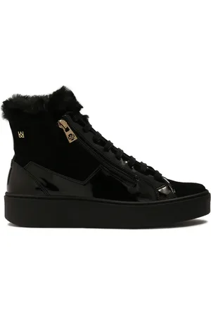 Kazar Sko, Dame, Sort, 37 EU, Uld, Isolerede høje sneakers med lynlås