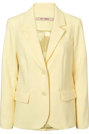 RUE de FEMME Jakke, Dame, Gul, XL, Polyester, Elegant Gul Blazer Jakke