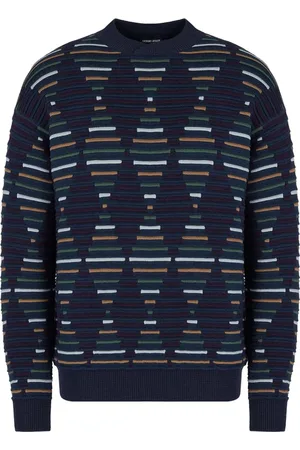 Giorgio Armani Strik, Herre, Flerfarvet, XL, Mønstret Sweater