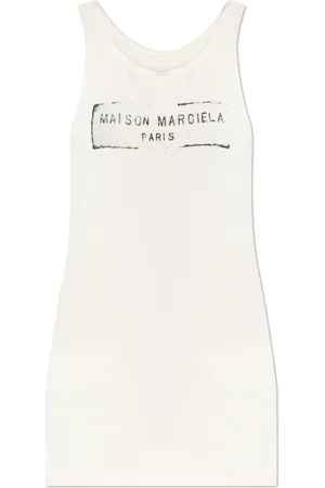 Maison Margiela Top, Dame, Hvid, XS, Bomuld, Tanktop
