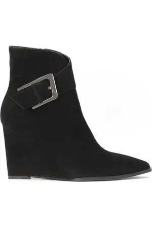 Kazar Sko, Dame, Sort, 36 EU, Suede, Suede støvletter på en platform