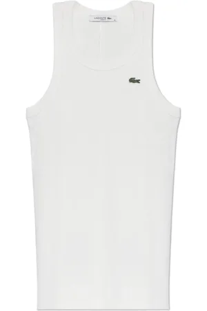 Lacoste Top, Dame, Hvid, M, Bomuld, Top med logo