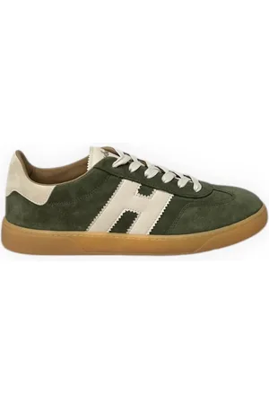 Hogan Sko, Herre, Grøn, 43 EU, Læder, Cool Lace-Up Sneakers