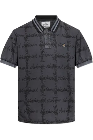 Vivienne Westwood Top, Herre, Grå, S, Bomuld, Monogram Polo
