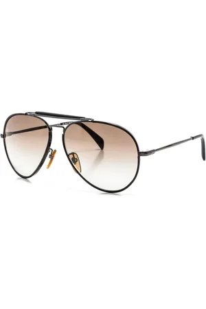 DB EYEWEAR BY DAVID BECKHAM Tilbehør, Herre, Sort, ONE SIZE, Uld, Aviator solbriller med acetat- og metalramme
