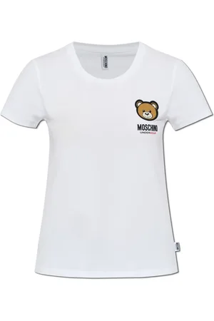 Moschino Top, Dame, Hvid, M, Bomuld, T-shirt fra undertøjssamlingen