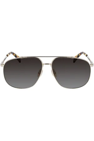 Lanvin Tilbehør, Herre, Flerfarvet, ONE SIZE, Uld, Aviator Metal Solbriller