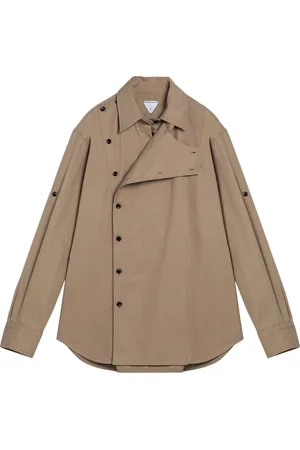 Bottega Veneta Bluser & Skjorter, Dame, Brun, 2XS, Bomuld, Langærmet skjorte