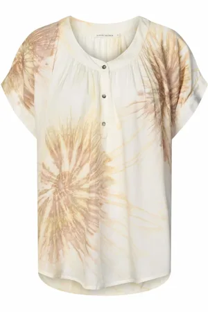 Rabens Saloner Bluser & Skjorter, Dame, , M, Bluse med print og korte ærmer