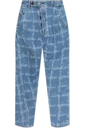 Vivienne Westwood Jeans, Herre, Blå, W31, Bomuld, Jeans med logo