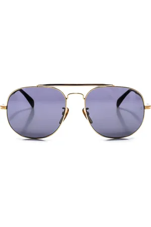 DB EYEWEAR BY DAVID BECKHAM Tilbehør, Herre, Gul, ONE SIZE, Uld, Firkantet Metal Solbriller