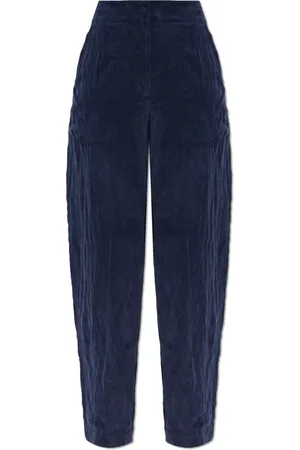 Emporio Armani Bukser, Dame, Blå, XS, Løstsiddende bukser