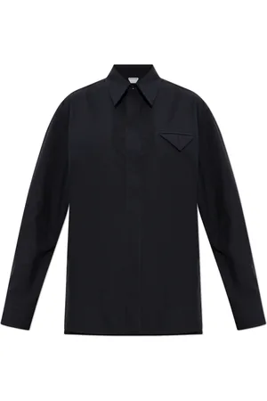 Bottega Veneta Bluser & Skjorter, Dame, Sort, XS, Uld, Uldskjorte med lomme