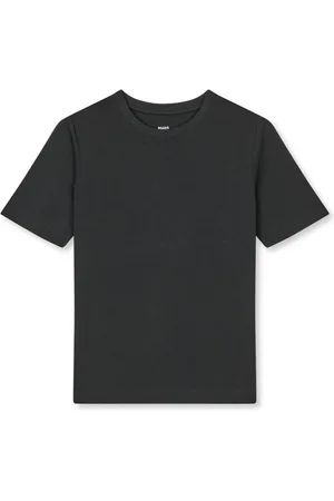 Mads Norgaard Top, Dame, Sort, 3XL, Bomuld, Sort T-shirt med korte ærmer