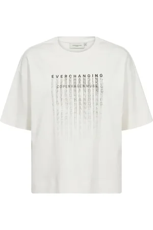 Copenhagen Muse Top, Dame, Hvid, S, Bomuld, Jet Stream Top med Logo Print