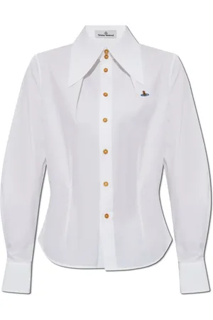 Vivienne Westwood Bluser & Skjorter, Dame, Hvid, S, Bomuld, Skjorte med logo