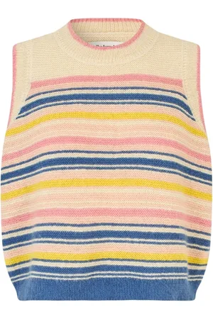 Lollys Laundry Strik, Dame, Flerfarvet, XL, Uld, Farverig Chicagoll Strikvest