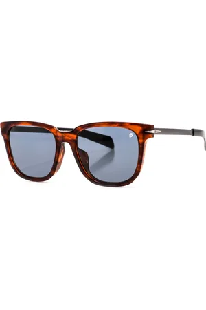 DB EYEWEAR BY DAVID BECKHAM Tilbehør, Herre, Brun, ONE SIZE, Klassiske firkantede solbriller i acetat