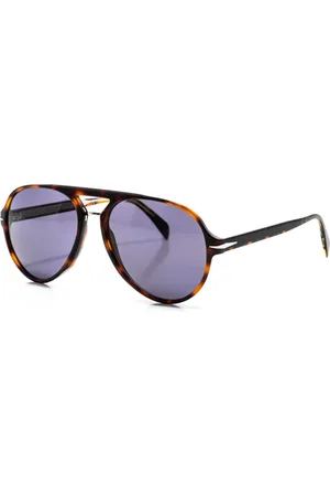 DB EYEWEAR BY DAVID BECKHAM Tilbehør, Herre, Brun, ONE SIZE, Uld, Aviator solbriller med acetatramme