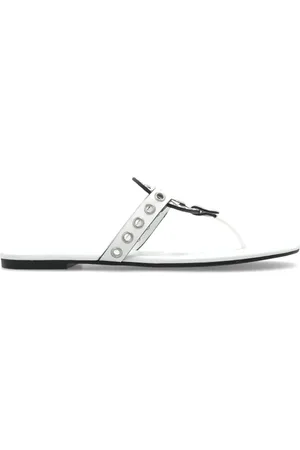 Tory Burch Sko, Dame, Hvid, 41 EU, Læder, Læder Slides Miller