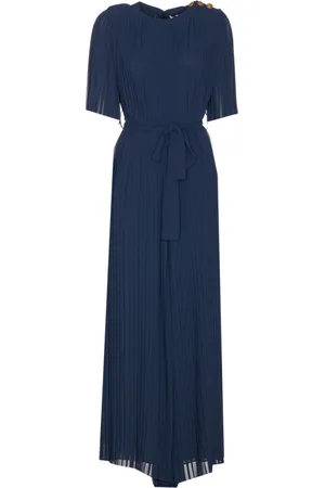 Twin-Set Kjole, Dame, Blå, XS, Polyester, Blå Strik Sæt